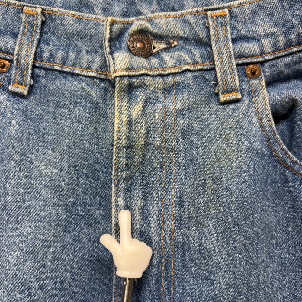 Vintage 80s Levis 505 Straight Leg Jeans Mens Size 33x30 Sun Faded Bleached - Picture 8 of 16